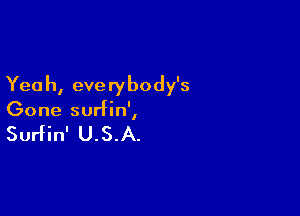 Yea h, eve ry body's

Gone surfin',

Surfin' U.S.A.