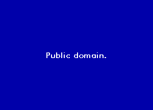 Public domain.