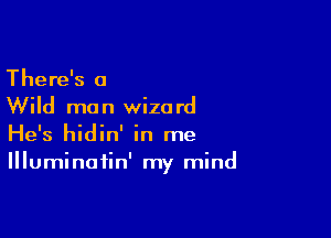 There's a
Wild man wizard

He's hidin' in me
Illuminatin' my mind