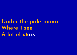 Under the pole moon

Where I see
A lot of stars