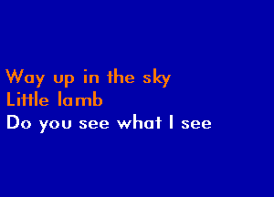 Way up in the sky

LiHle lamb
Do you see what I see