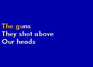 The guns

They shot above
Our heads