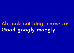 Ah look out Stag, come on

Good googly moogly