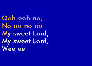 Ooh ooh no,

No no no no

My sweet Lord,
My sweet Lord,
Wee ee