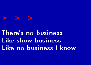 There's no business
Like show business
Like no business I know