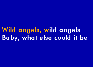 Wild angels, wild angels

Ba by, what else could it be