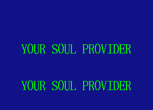 YOUR SOUL PROVIDER

YOUR SOUL PROVIDER
