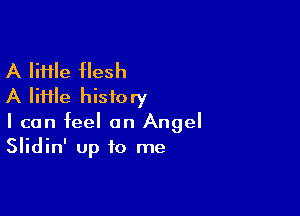 A lime flesh
A file history

I can feel an Angel
Slidin' up to me