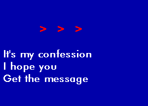 HJs my coMession
I hope you
Get the message