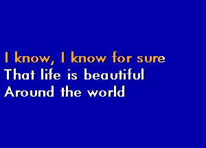 I know, I know for sure

Thai life is beautiful
Around the world