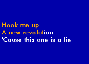 Hook me up

A new revolution
'Cause this one is a lie