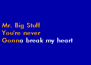 Mr. Big StuH

You're never
Gonna break my heart