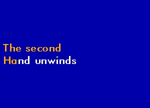 The second

Hand unwinds