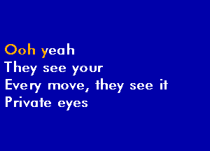 Ooh yeah

They see your

Every move, they see it
Private eyes