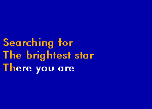 Searching for

The brightest star
There you are