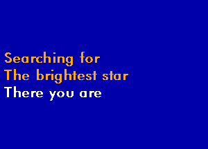 Searching for

The brightest star
There you are