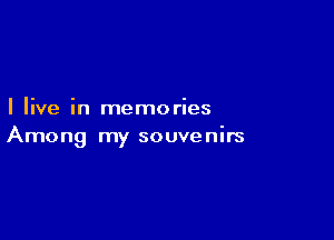 I live in memories

Among my souvenirs