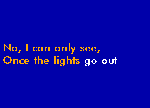 No, I can only see,

Once the lights go ouf