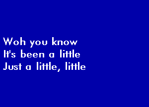 Woh you know

HJs been 0 Me
Just a lime, liiile