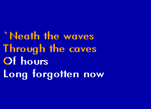 Neath the waves
Through the caves

Of hours

Long forgoifen now