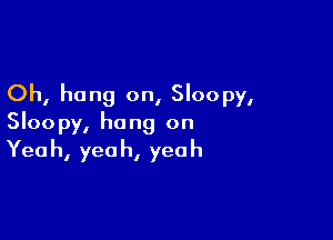 Oh, hang on, Sloopy,

Sloopy, hang on
Yeah, yeah, yeah