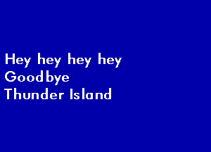 Hey hey hey hey

Good bye
Thunder Island