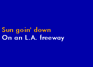 Sun goin' down

On an LA. freeway