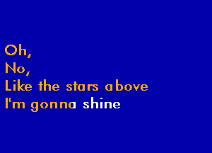 Like the stars above
I'm gonna shine