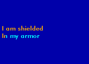 I am shielded

In my armor