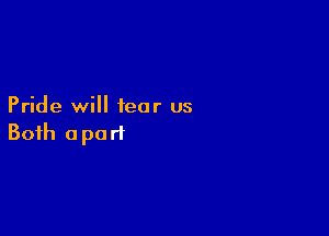 Pride will tear us

Both a port