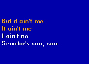 But it ain't me
It ain't me

I ain't no
SenafoHs son, son