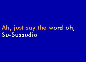 Ah, just say the word oh,

Su-Sussudio