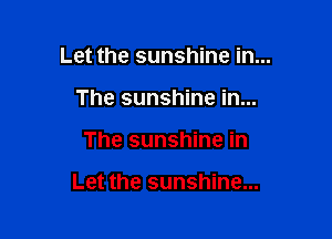 Let the sunshine in...
The sunshine in...

The sunshine in

Let the sunshine...