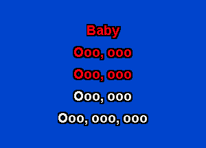 Baby
000,000
000,000
000,000

000,000,000