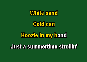 White sand

Cold can

Koozie in my hand

Just a summertime strollin'