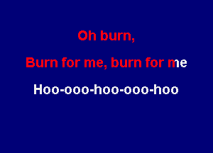Oh burn,

Burn for me, burn for me

Hoo-ooo-hoo-ooo-hoo
