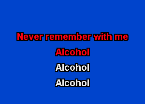 Never remember with me

Alcohol
Alcohol
Alcohol