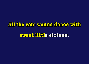 All the cats wanna dance with

sweet little sixteen.