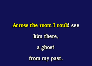 Across the room I could see
him there.

a ghost

from my past.
