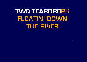 TWO TEARDROPS
FLOATIN' DOWN
THE RIVER