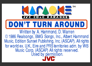 KIAPA KIZ'

'JVCch-OCIKARAOKI

DONAT TURN AROUND

'I'I'ri11-i2r m A. Har'r'cr-J. E. 'I'I'arr-irr

A986 H9alzrorqz. br-JG 30mm Ir-r .. Alh9II Harrow
r-.-'I.zri-.t. tailior 3lf139lIEIhIiIWirQ.IFCJAS'LA .. 'A.IIIi(IIAIzr
Imu-mla 91. UK tir9rIrr'I'IIQI9IIII9II99um .h'I-I'Ib

f-'I. ?ti- ILCIF q -I9.z?9.I-x9.c.
J 96 by p9n i.- .--I9r.

JUB