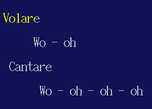 Volare

W0 - oh

Cantare
W0 - oh - oh - 0h