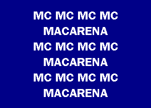 MC MC MC MC
MACARENA
MC M0 M0 MC

MACARENA
M0 M0 M0 M0
MACARENA