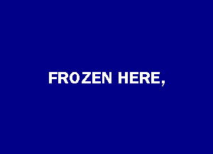 FROZEN HERE,