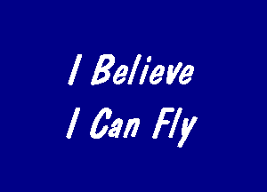 I Believe

I 6317 Fly