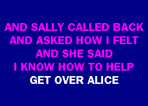 GET OVER ALICE