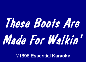 These goofs Are

Made For MIMI '

(Q1998 Essential Karaoke