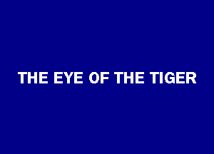 THE EYE OF THE TIGER