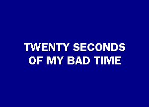 TWENTY SECONDS

OF MY BAD TIME