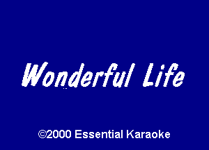 Maderf'ul life

(972000 Essential Karaoke